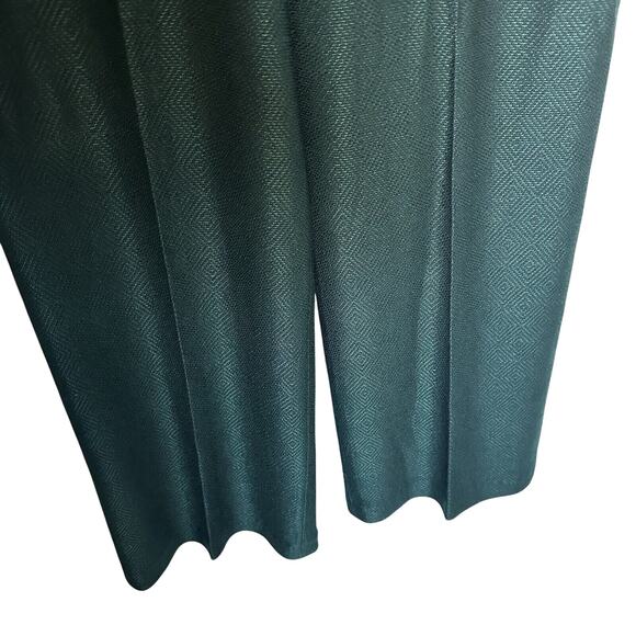 St John Marie Gray Womens Size 10 Santana Knit Pants Green Elastic Waist - Picture 5 of 7